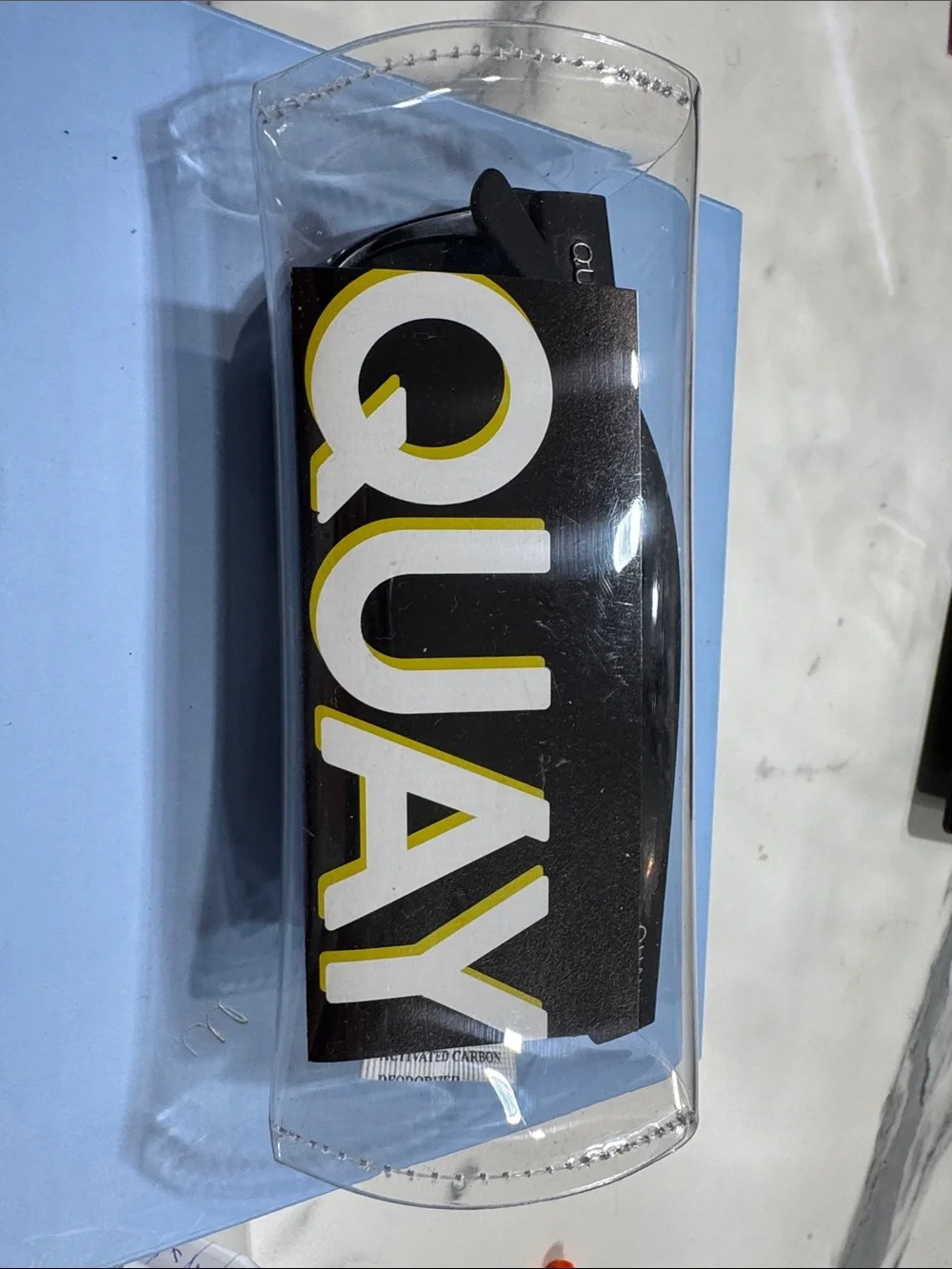 Quay Australia Black Oversized Shield Sunglasses